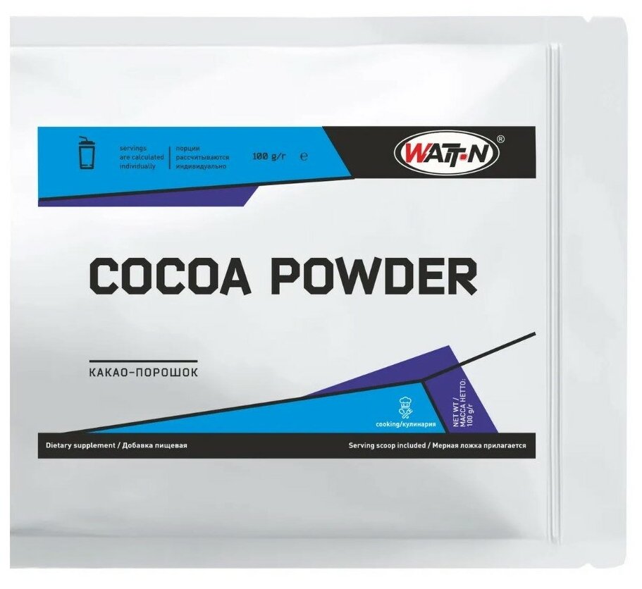 WATT NUTRITION Какао-порошок алкализованный, для кулинарии, 100 гр.