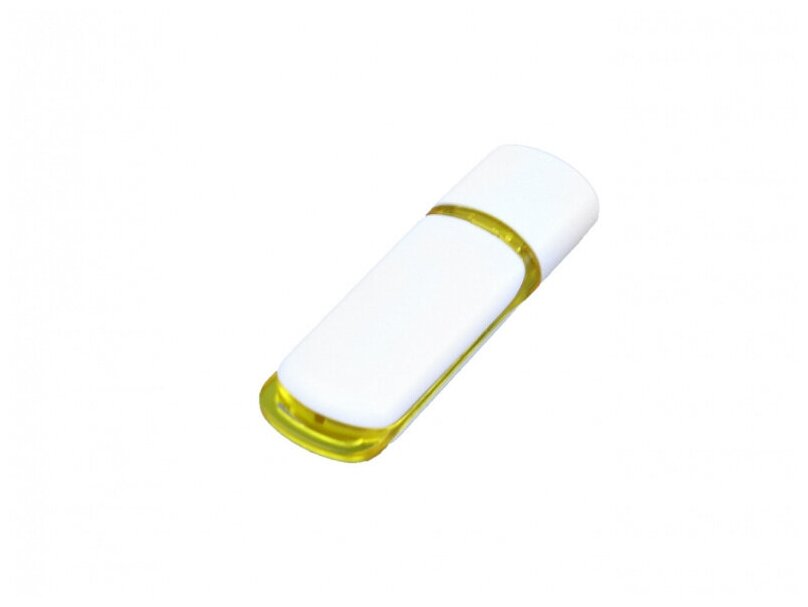 Промо флешка пластиковая с цветными вставками (8 Гб / GB USB 2.0 Желтый/Yellow 003 VF-121)