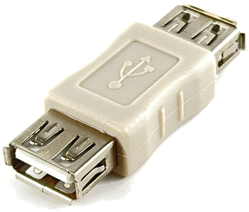 Переходник PREMIER USB A "Гнездо" - USB A "Гнездо", серый, 1 шт