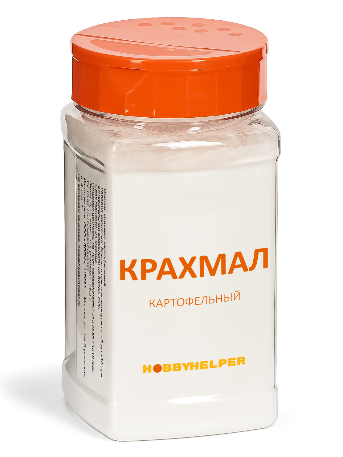 Крахмал Hobbyhelper, картофельный, без добавок, в банке, 200 г