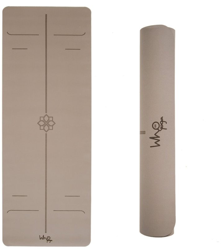 Коврик для йоги WHO YOGA из натурального каучука серии premium matte цвет Миндаль