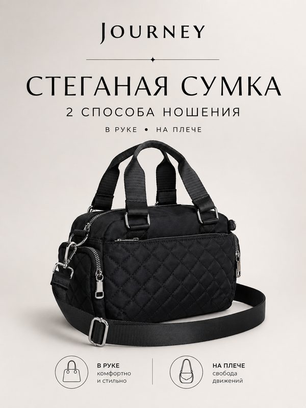 Сумка кросс-боди Journey, чёрный
