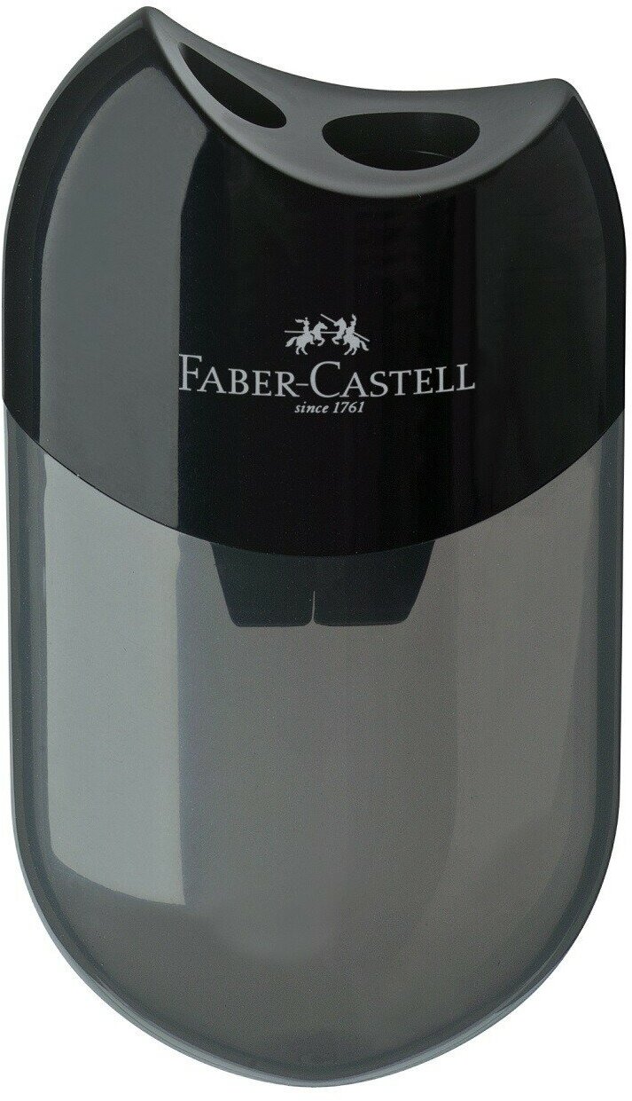 Точилка Faber Castell Точилка Faber-Castell с двумя отверстиями, цвет черный