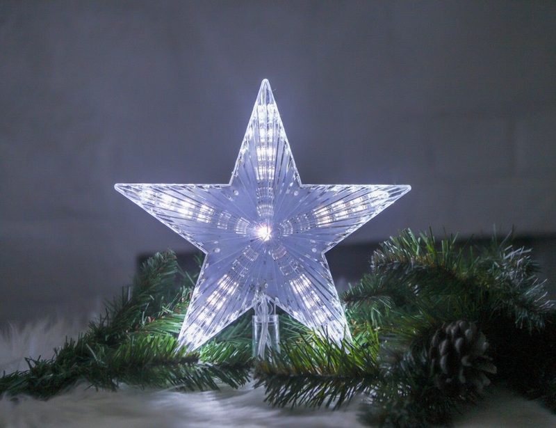 Верхушка светящаяся звезда, 31 белая мерцающая LED-лампа, 21 см, IP20, Сноухаус (Snowhouse) ST31-W