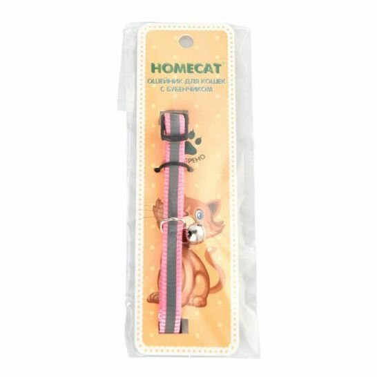 Homecat Ошейник для кошек, 20-30 см, розовый