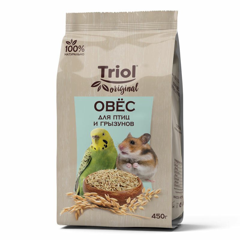 Triol Корм Original овёс для птиц и грызунов 450г.