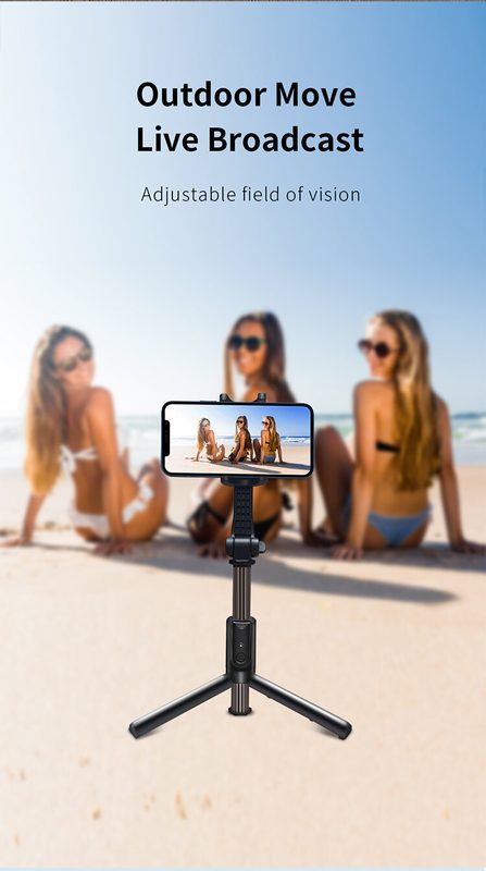 Селфи-палка Трипод/Монопод для съемки Recci Tripod Selfie Stick Stand RSS-W02, 770 мм, Черный
