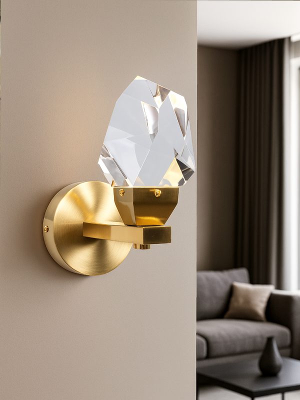 Настенный современный светильник, Бра Sofitroom Diamante Gold, Бра настенный светильник цвет золотой