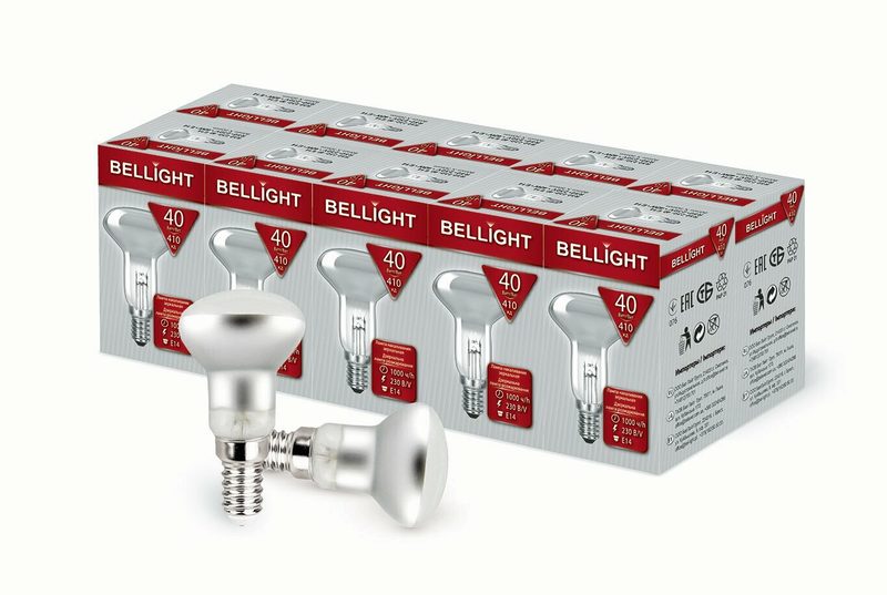 Лампа Bellight зеркальная ЗК 230-40 R50 Е14, упаковка 10 штук