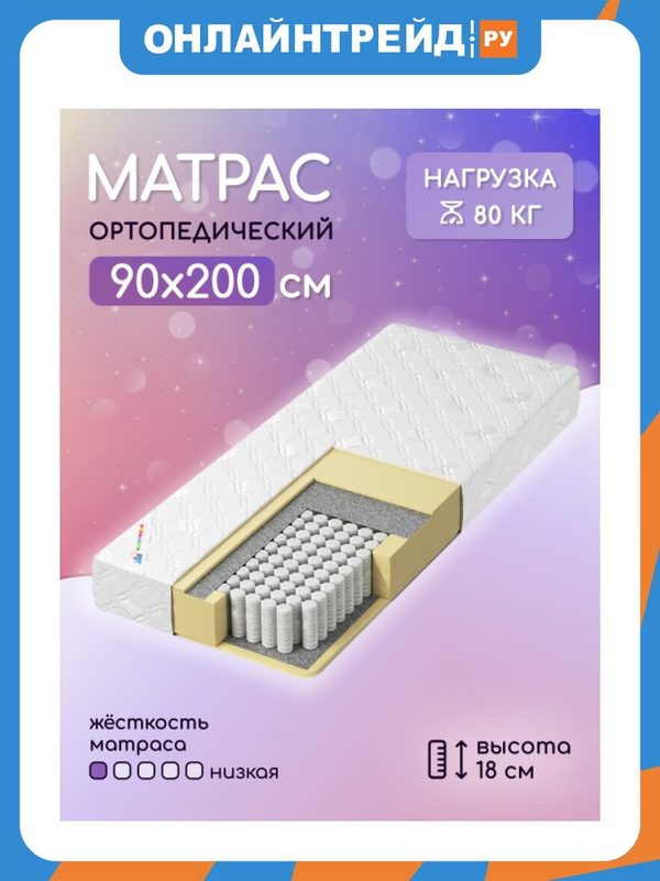 Матрас Капризун Дрим Симпл Плюс 90х200х18 см