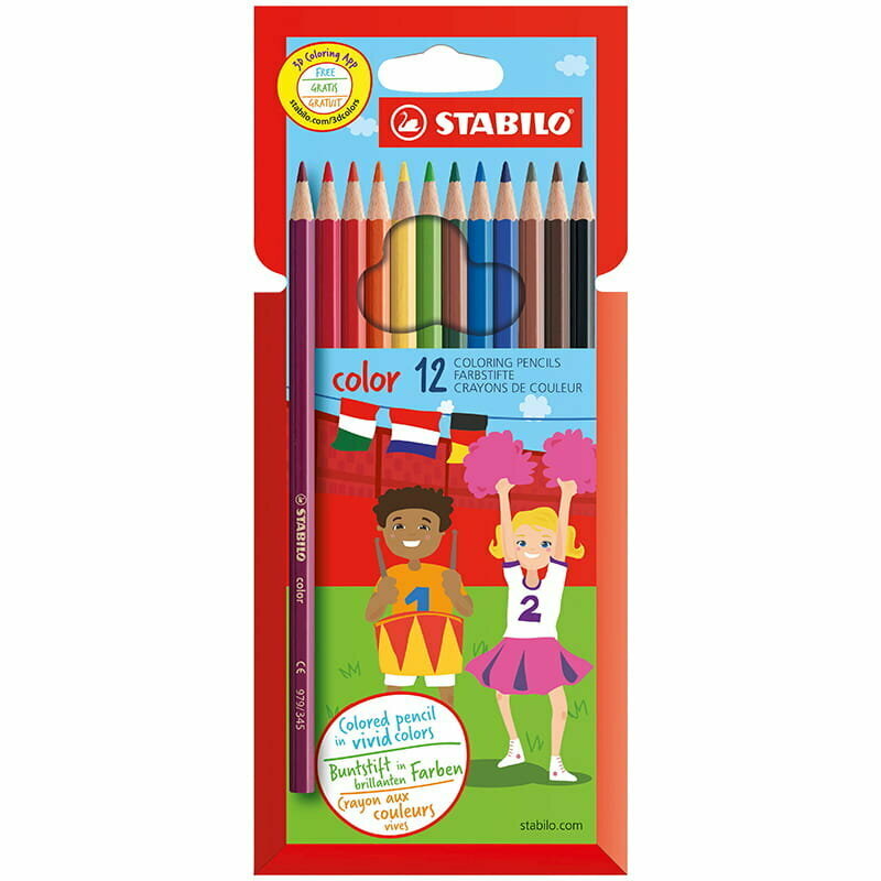 Набор карандашей STABILO "Color", 12 шт, цветные, шестигранные