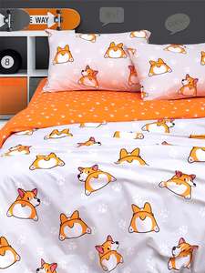 Постельное белье Uniqcute Евро, Поплин, наволочки 50х70 см, Корри