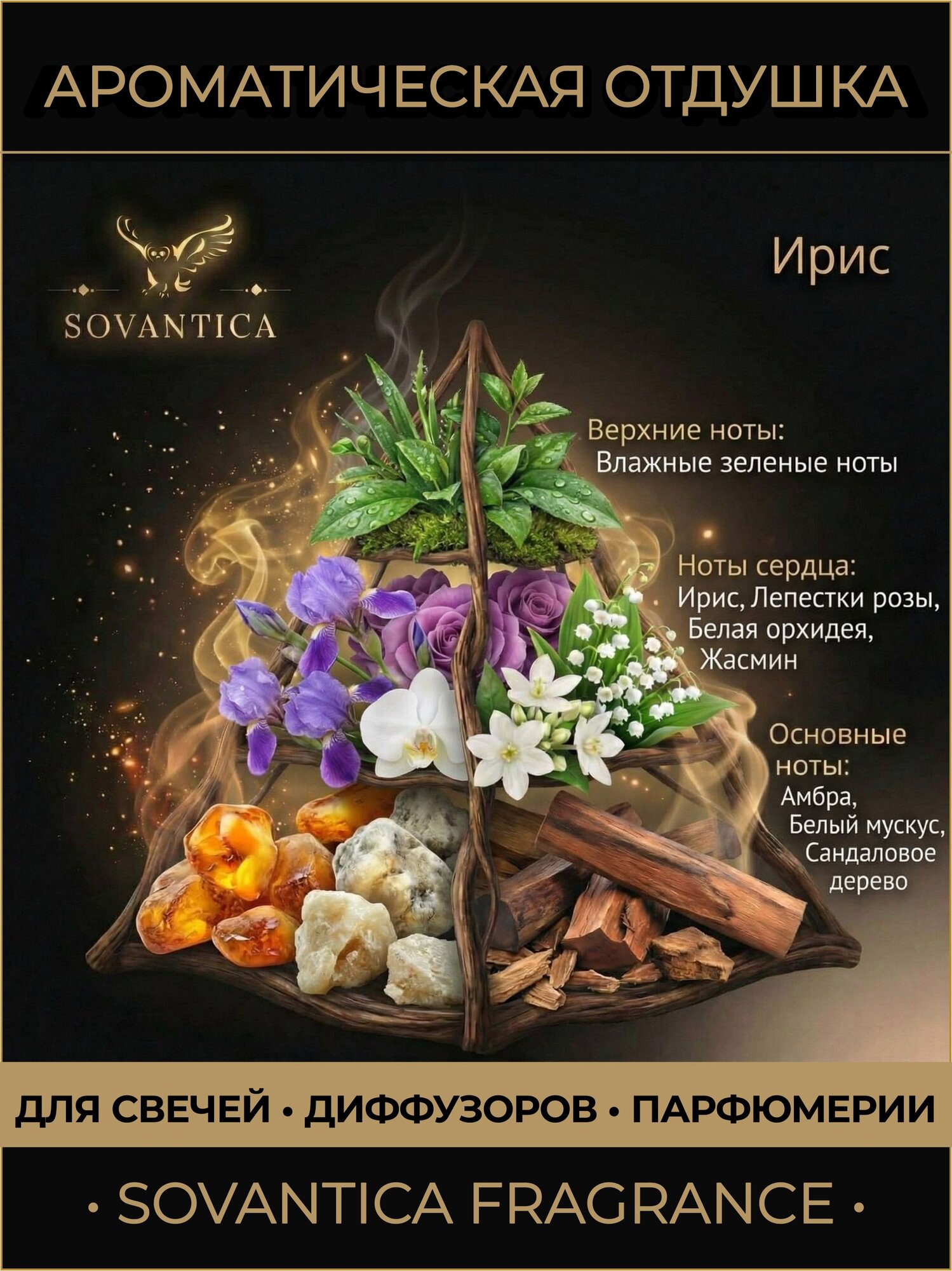 Ароматическая отдушка 10 г Ирис - Ирис (Iris, Iris), Sovantica Fragrances