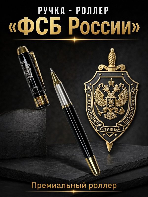 Ручка шариковая "ФСБ РФ" подарок на День России, сувенир на праздник