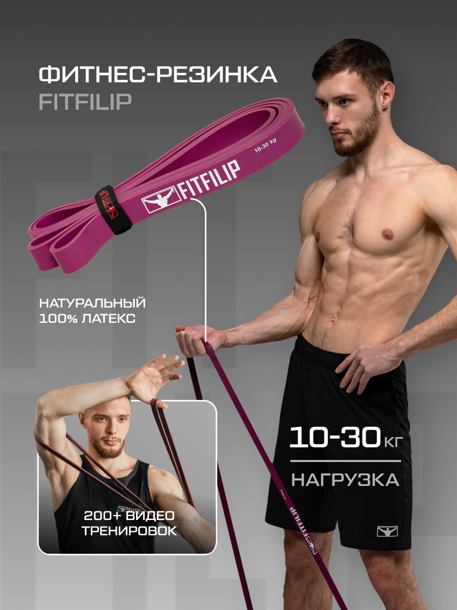 Фитнес резинка FITFILIP, эспандер для подтягиваний, лента для тренировки, резинки для йоги и пилатеса