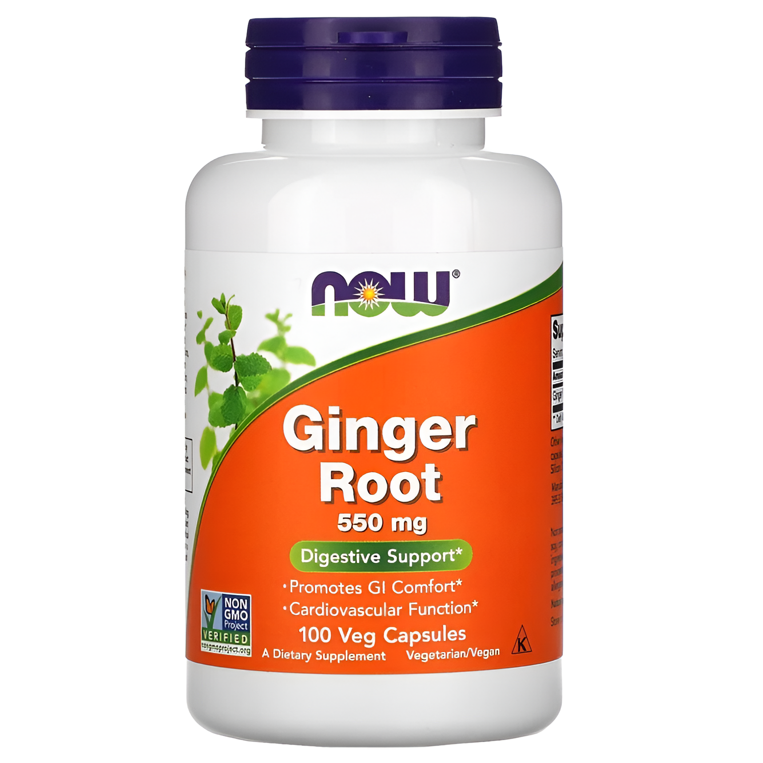 NOW Ginger Root 550 mg, экстракт корня имбиря, специализированный продукт, 100 капсул