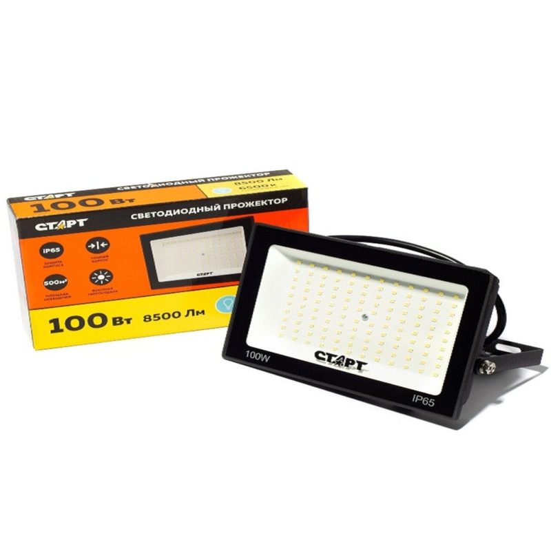 Прожектор светодиодный старт LED, 100 Вт, 6500К, 8500 Лм