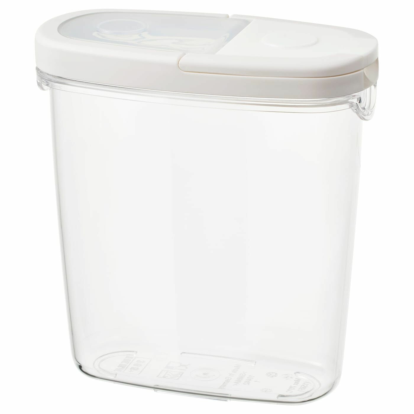 IKEA/365+ Контейнер+крышка д/сухих продуктов IKEA, прозрачный, белый, 1.3 л (50376213)