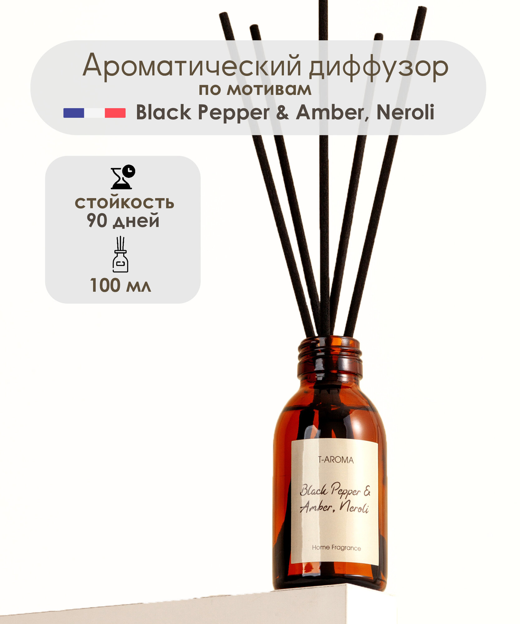 Диффузор для дома Black Pepper Amber Neroli Черный перец, 100 мл
