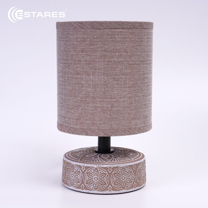 Настольная лампа с выключателем DELTA цоколь Е14 beige/black