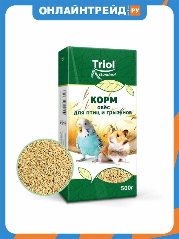 Корм Triol Тriol Standard для птиц и грызунов "Овёс", 500г