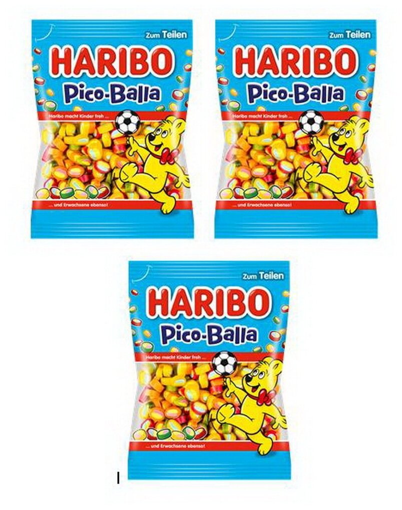 Жевательные конфеты HARIBO Пико-Балла Pico Balla, ( 3 уп. х 160 гр.)