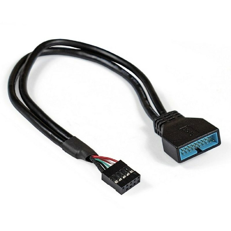Кабель-переходник Exegate с USB 2.0 (9 pin) на USB 3.2 Gen1 19 pin Для настольных компьютеров