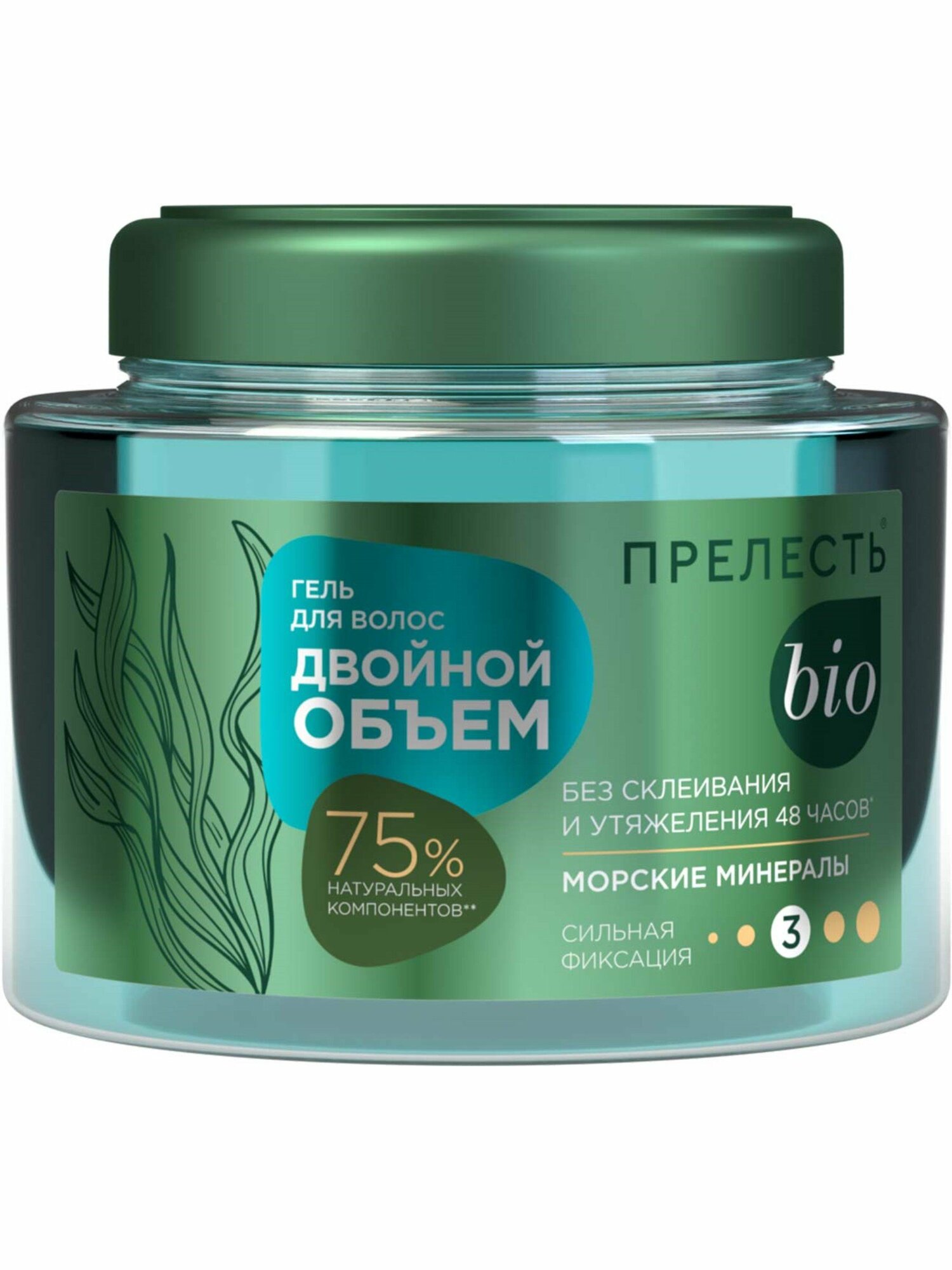 Гель для укладки волос Прелесть Био «Объем и Сила», сильная фиксация, 250 мл, морские минералы