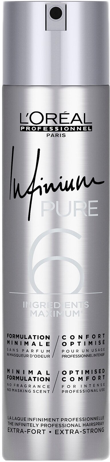 L'OREAL PROFESSIONNEL Infinium Pure Extra Strong 4 Лак для волос экста-сильной фиксации, 300 мл