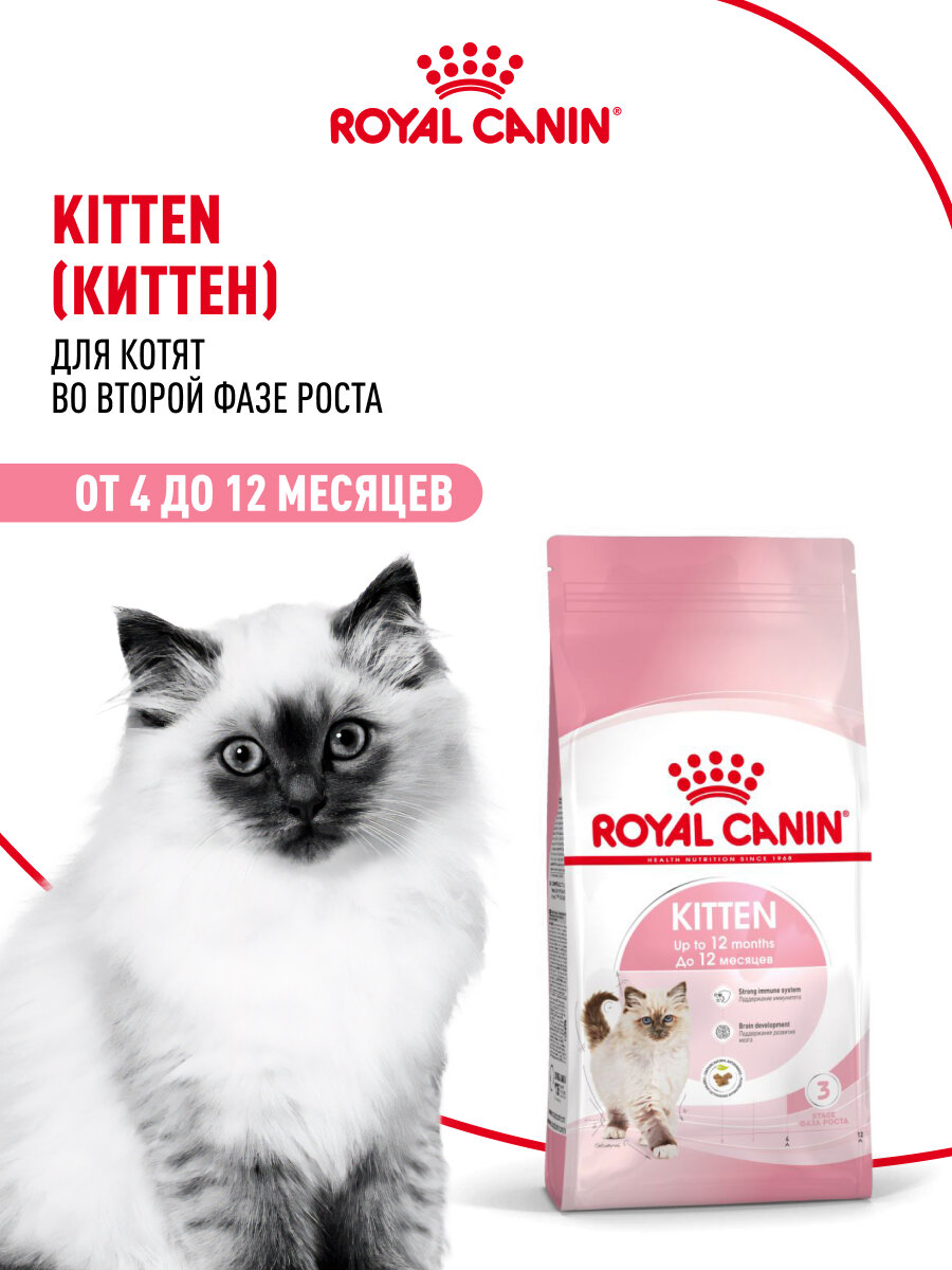 Сухой корм для котят Royal Canin Kitten до 12 месяцев, 1,2 кг