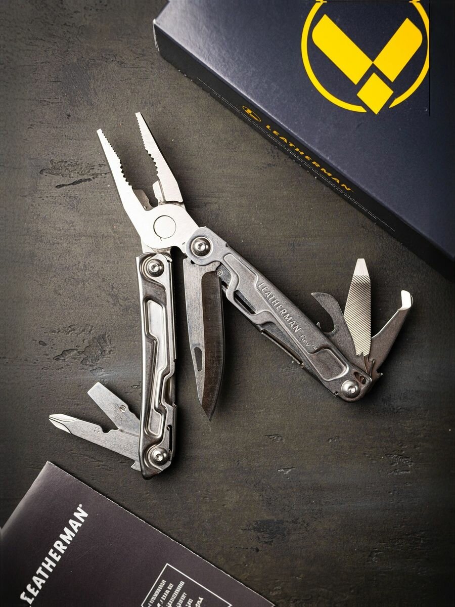 Мультитул Leatherman Rev 832130, 14 инструментов, серебристый