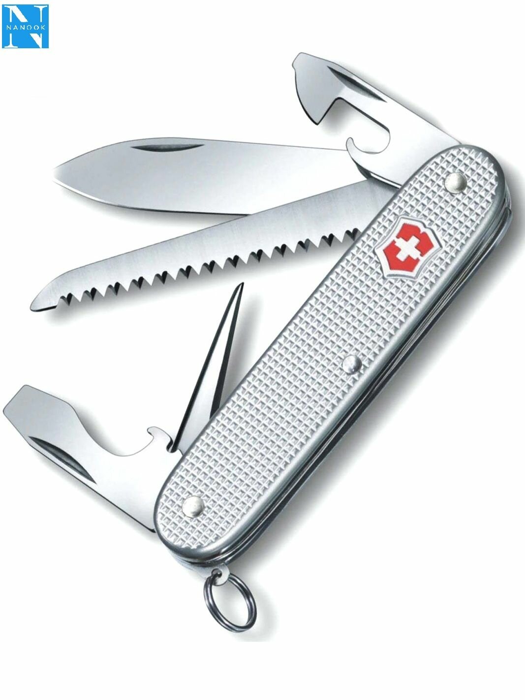 Нож перочинный VICTORINOX Farmer 0.8241.26, 93 мм, 9 функций, серебристый