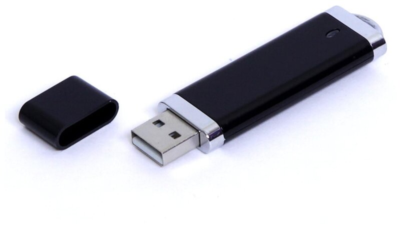 Промо флешка пластиковая «Орландо» (16 Гб / GB USB 2.0 Черный/Black 002 Flash drive PL003)