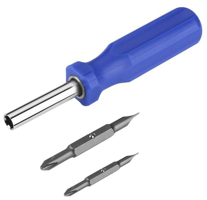 Отвертка универсальная 4 в 1 DEKO BS04, 065-0331, двусторонние биты SL5 и PH1, SL6 и PH2
