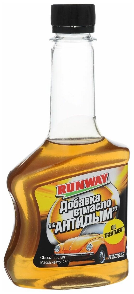 Присадка в масло RUNWAY RW3028 "Антидым", для двигателя, 300 мл