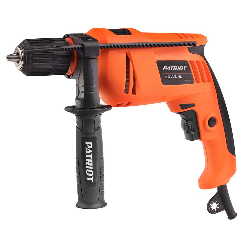 Дрель ударная Patriot FD 770HL, 770 Вт, 44800 уд/мин, оранжевый