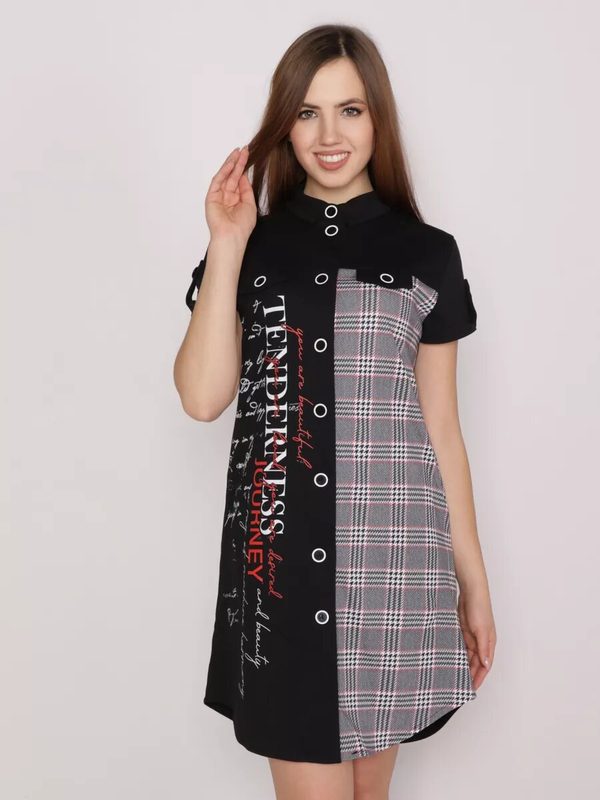 Халат Fashion Margo 2024, размер 44, темно-синий