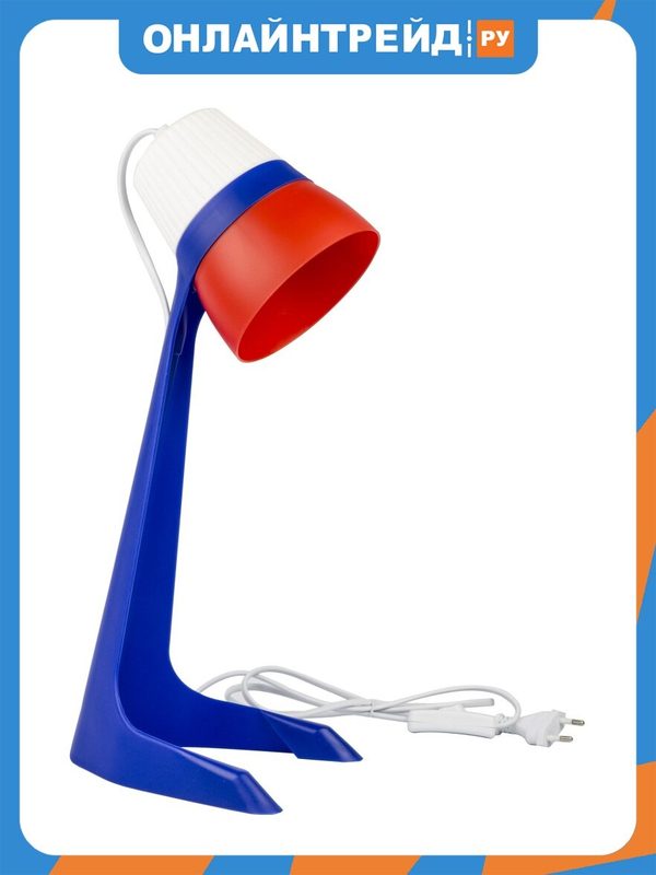Светильник настольный Uniel ULO-K22 D/E14/A WHITE/BLUE/RED UL-00010040