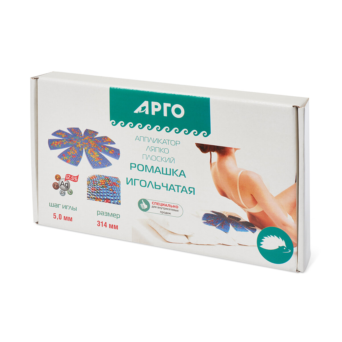 Аппликатор МПК Ляпко "Ромашка", акупунктурный массаж, шаг игл 5 мм, D 314мм