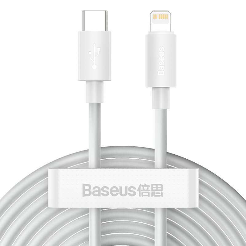 Baseus Simple Cable Kit - комплект из 2-х кабелей 1.5 м для зарядки и передачи данных (USB-C - Lightning)