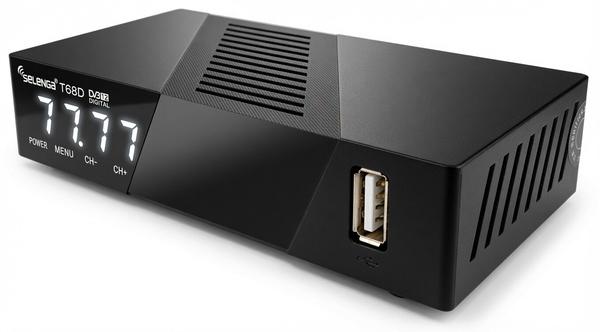 ТВ приставка для телевизора Selenga T68D DVB-T/T2 и DVB-C с дисплеем.