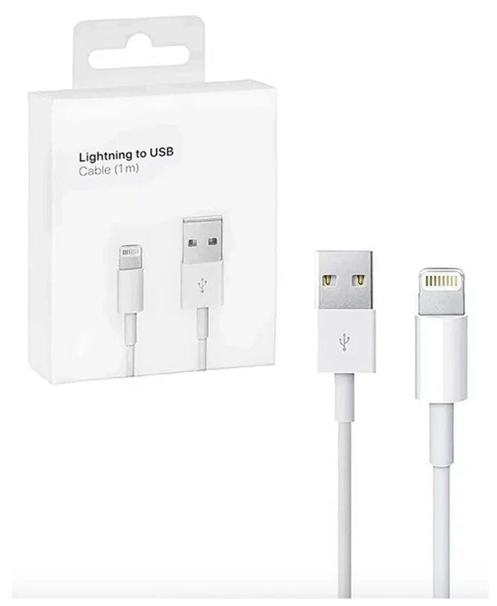 Кабель USB, для iPhone, цвет белый, 1 штука, нейлоновая оболочка