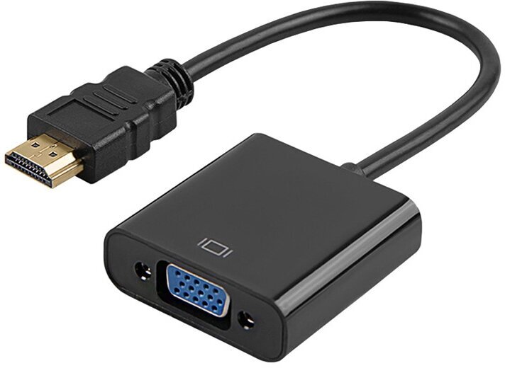 Адаптер PALMEXX ADP001 HDMI(m)-VGA(f), 1080p@60Hz, 0.15м, чёрный