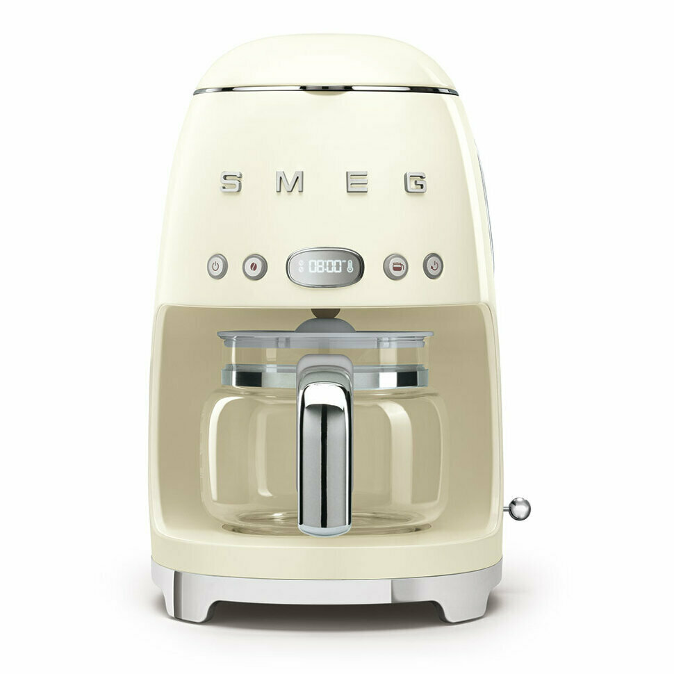 Капельная кофеварка Smeg DCF02CREU, объем 1.4 литра, цвет кремовый