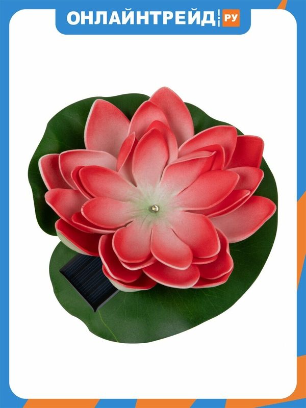 Садовый светильник на солнечной батарее Uniel Красная кувшинка USL-S-826/PT060 RED WATERLILY