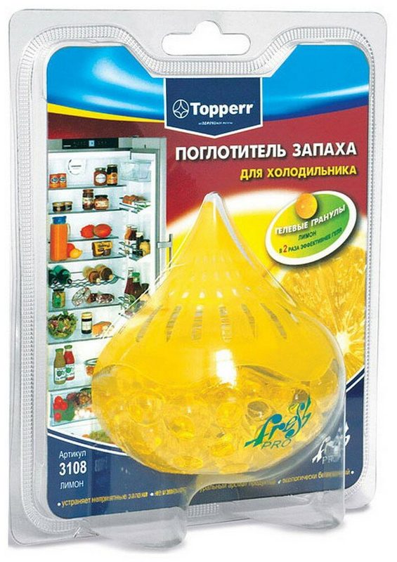 Поглотитель запаха Topperr 3108, гелевые шарики, запах лимон, подвесной