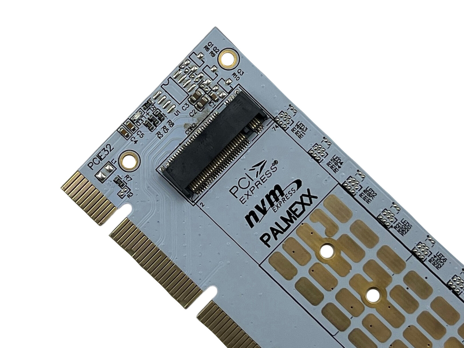 Адаптер PALMEXX для M.2 NVMe в слот PCI-E 3.0 x4 x8 x16, 2230/2242/2260/2280