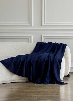 Плед DECADE Home, хлопок, вязанный, 2 спальный, 200 см x 220 см, для уюта