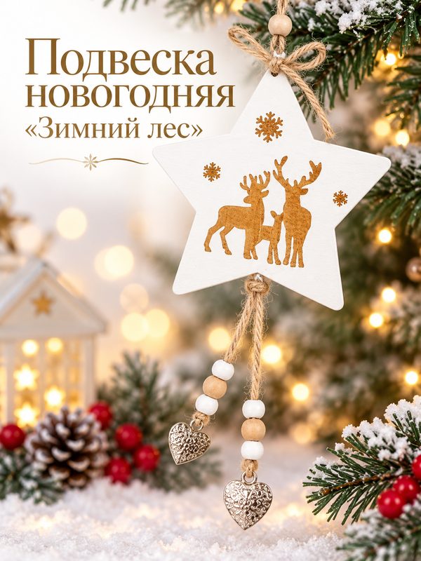 Подвеска новогодняя «Зимний лес»