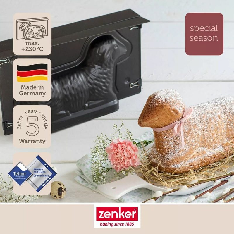 Форма для выпечки 3d ZENKER Барашек Пасхальный, 900 мл, 27,5*15 см. форма для объемной выпечки овечка